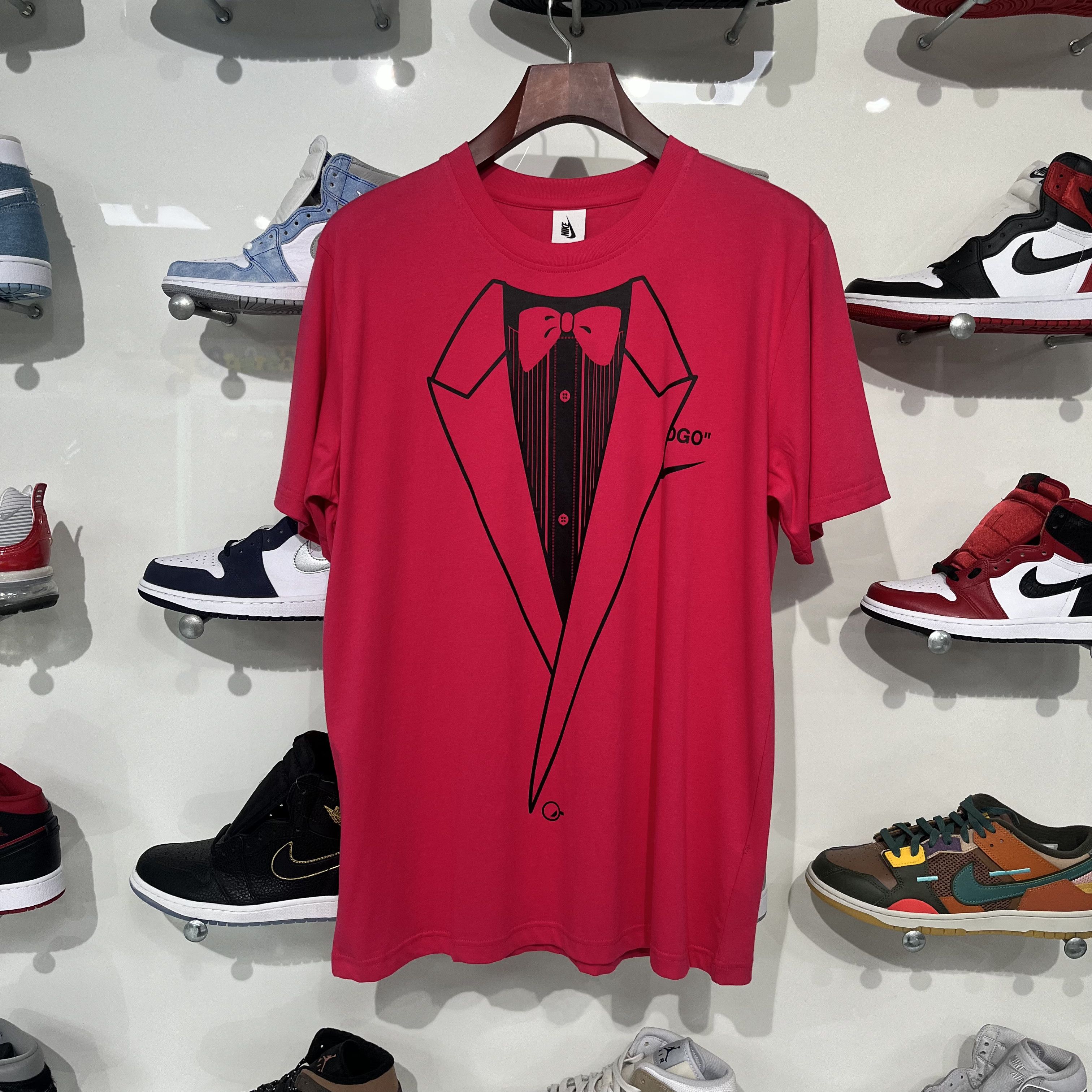 OFF-WHITE X NIKE NRG A6 TEE PINK RUSH/BLACK