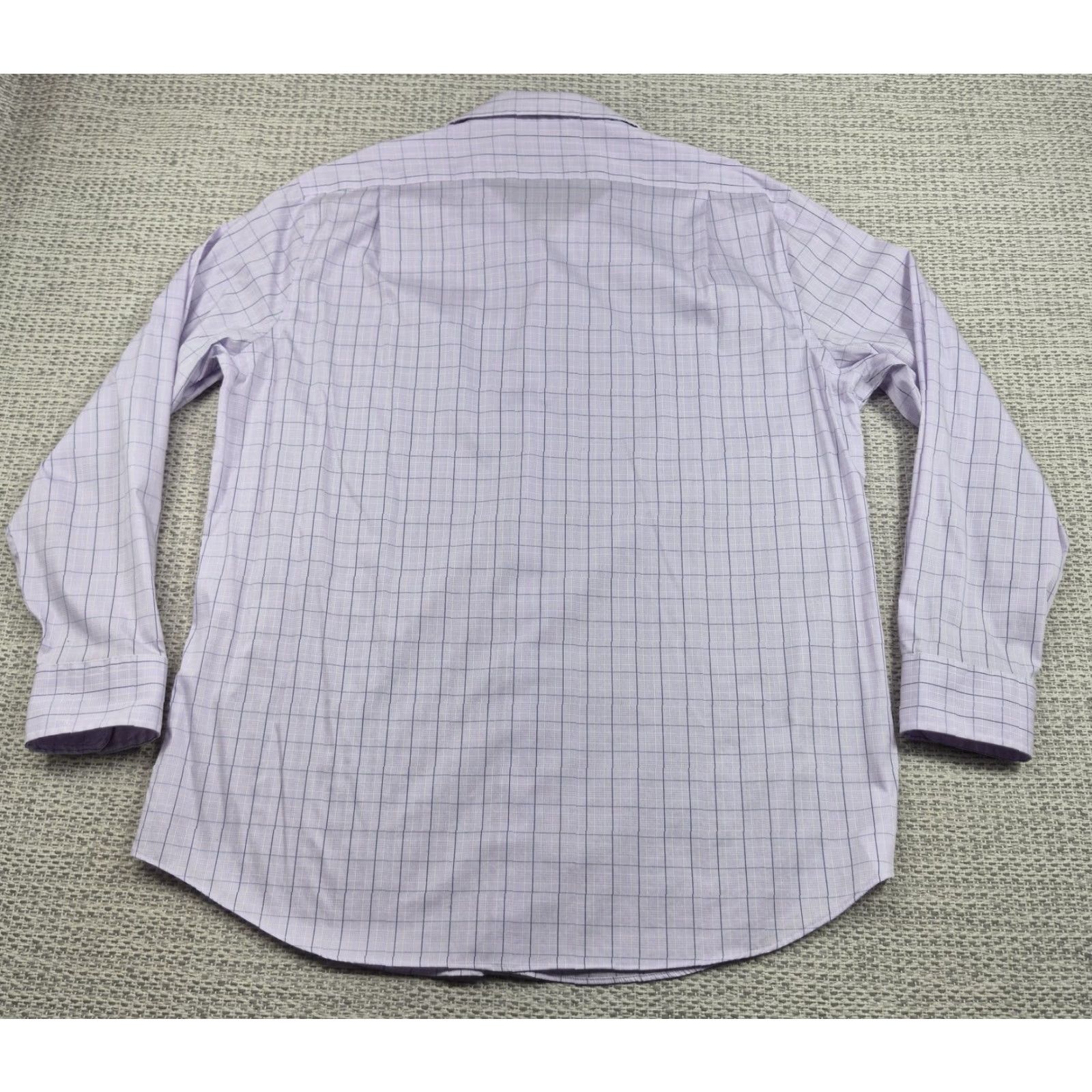 Ralph Lauren Lauren Ralph Lauren Shirt Mens 17 32/33 Purple Check Slim Fit Stretch Dress Shirt Size 46R - 7 Thumbnail
