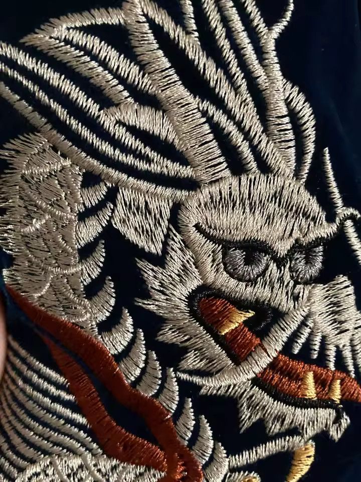 Japanese Brand Japan Style Jacket Gothic Dragon Pattern Bomber Jackets Size US M / EU 48-50 / 2 - 2 Thumbnail