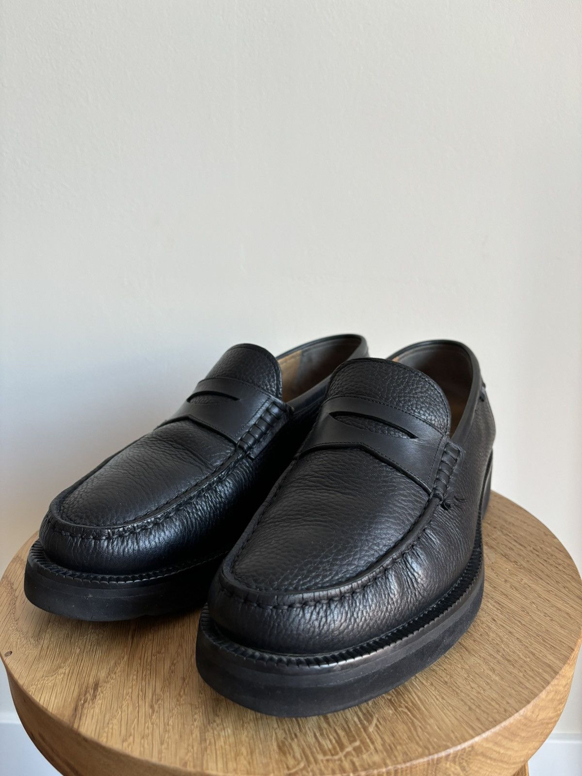 Bally Bally Noah Black Leather Rubber Sole Loafers Size US 8 / EU 41 - 4 Thumbnail