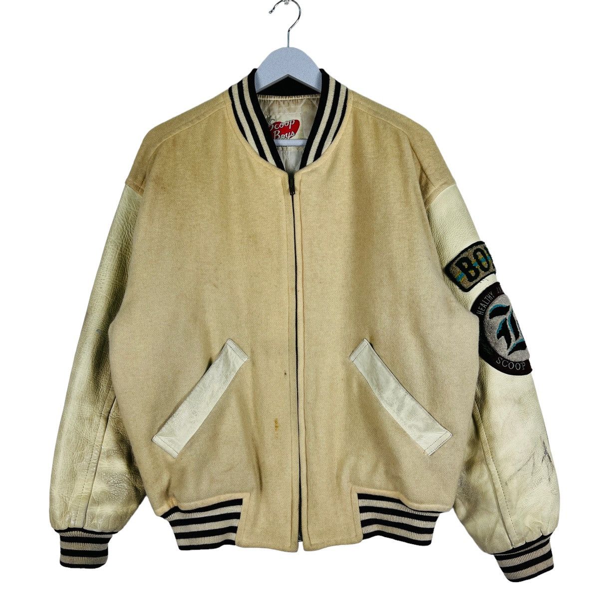 Japanese Brand 🔥 VINTAGE SCOOP BOY VARSITY BOMBER JACKET Size US M / EU 48-50 / 2 - 3 Thumbnail