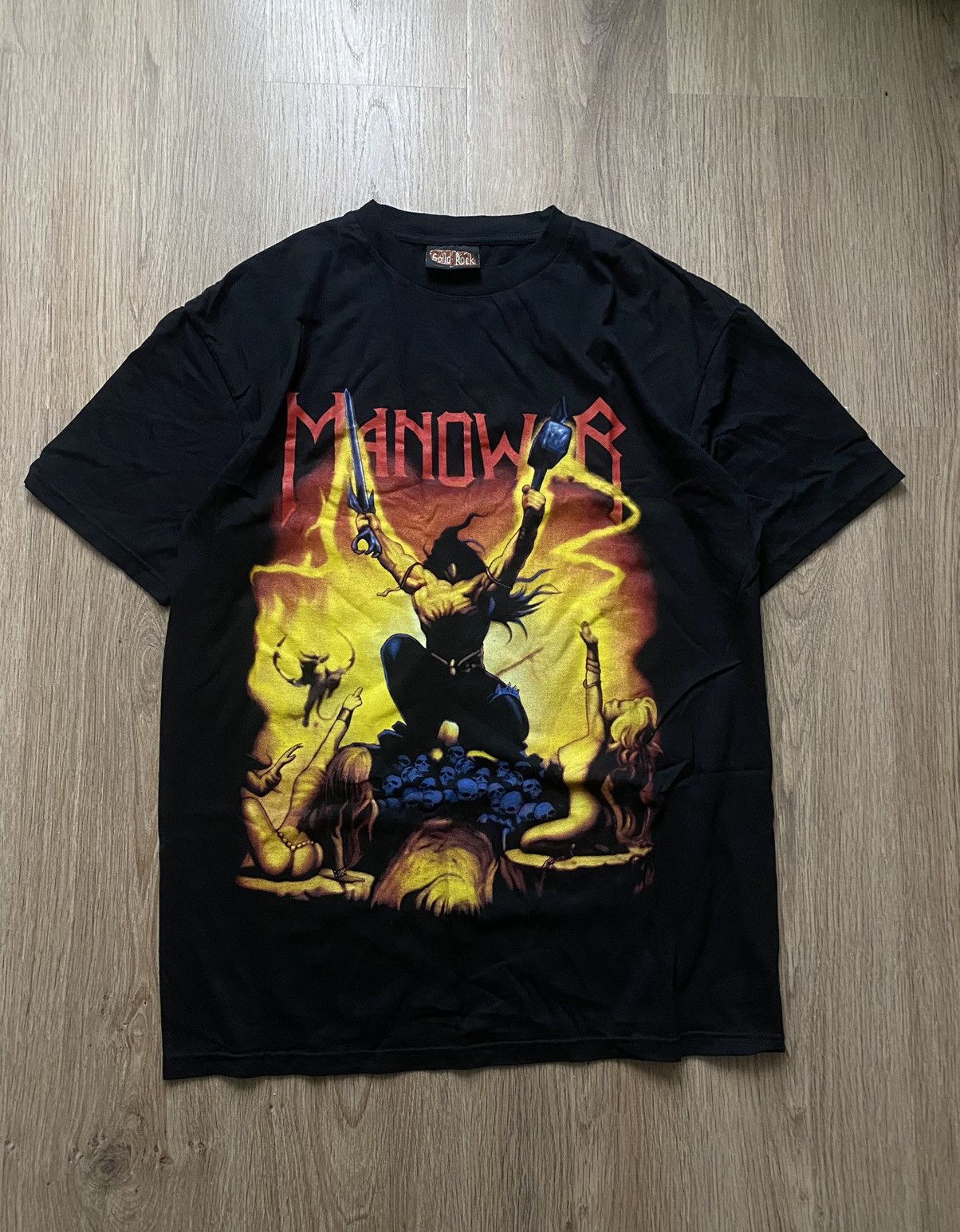 Band Tees × Vintage Vintage 1992 MANOWAR Triumph Of Steel World Tour T-Shirt Size US XL / EU 56 / 4 - 1 Thumbnail
