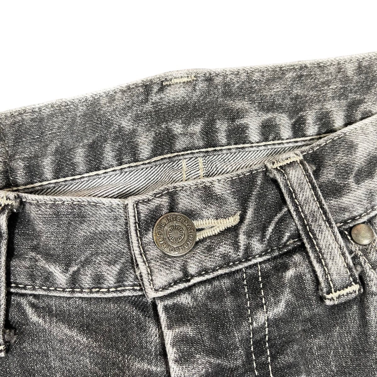If Six Was Nine Tornado Mart Charcoal Washed Flare Grunge Jeans Size US 30 / EU 46 - 9 Thumbnail