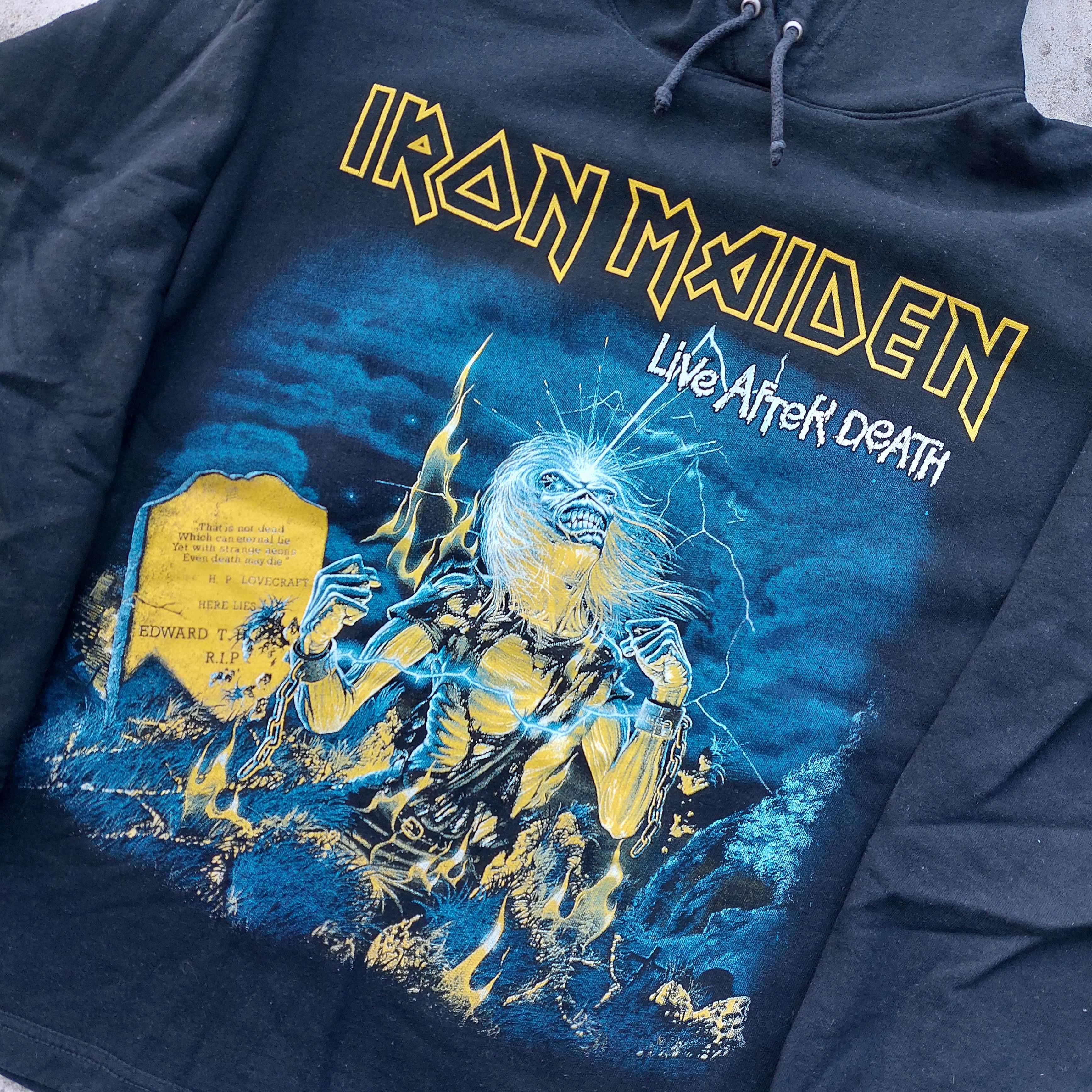 Band Tees × Iron Maiden × Vintage iron maiden live after death vintage hoodie double print Size US XXL / EU 58 / 5 - 2 Thumbnail