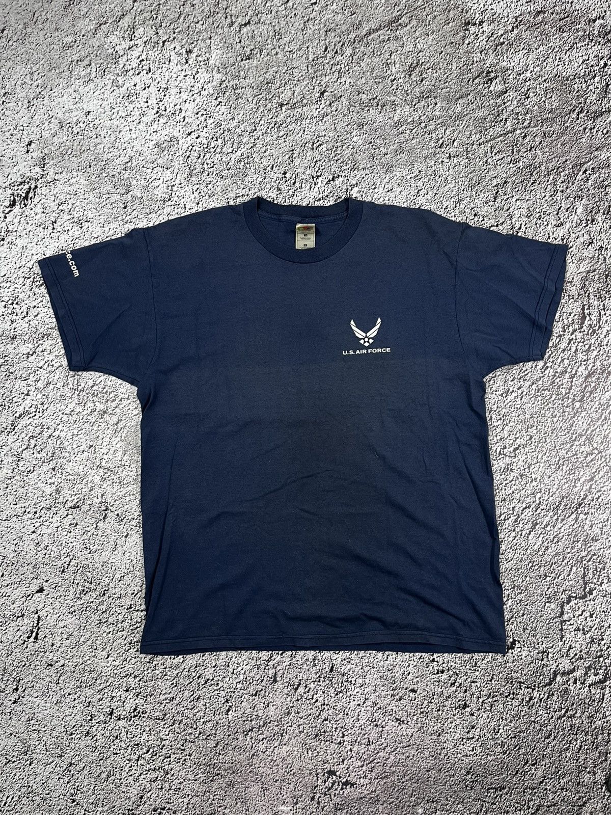 Vintage Vintage 90s USAF Logo Fighter Jet Trashed T Shirt Size US XL / EU 56 / 4 - 2 Thumbnail