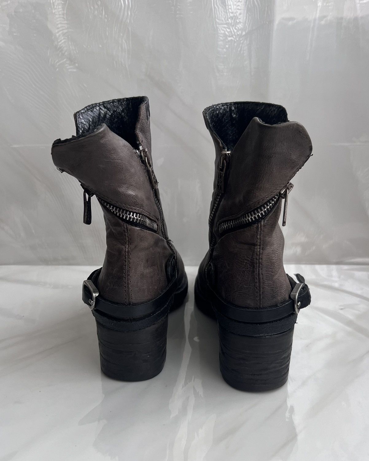 A.S.98 As 98 Airstep Zipper Boho Biker Gray distressed boot Size US 8 / IT 38 - 8 Thumbnail