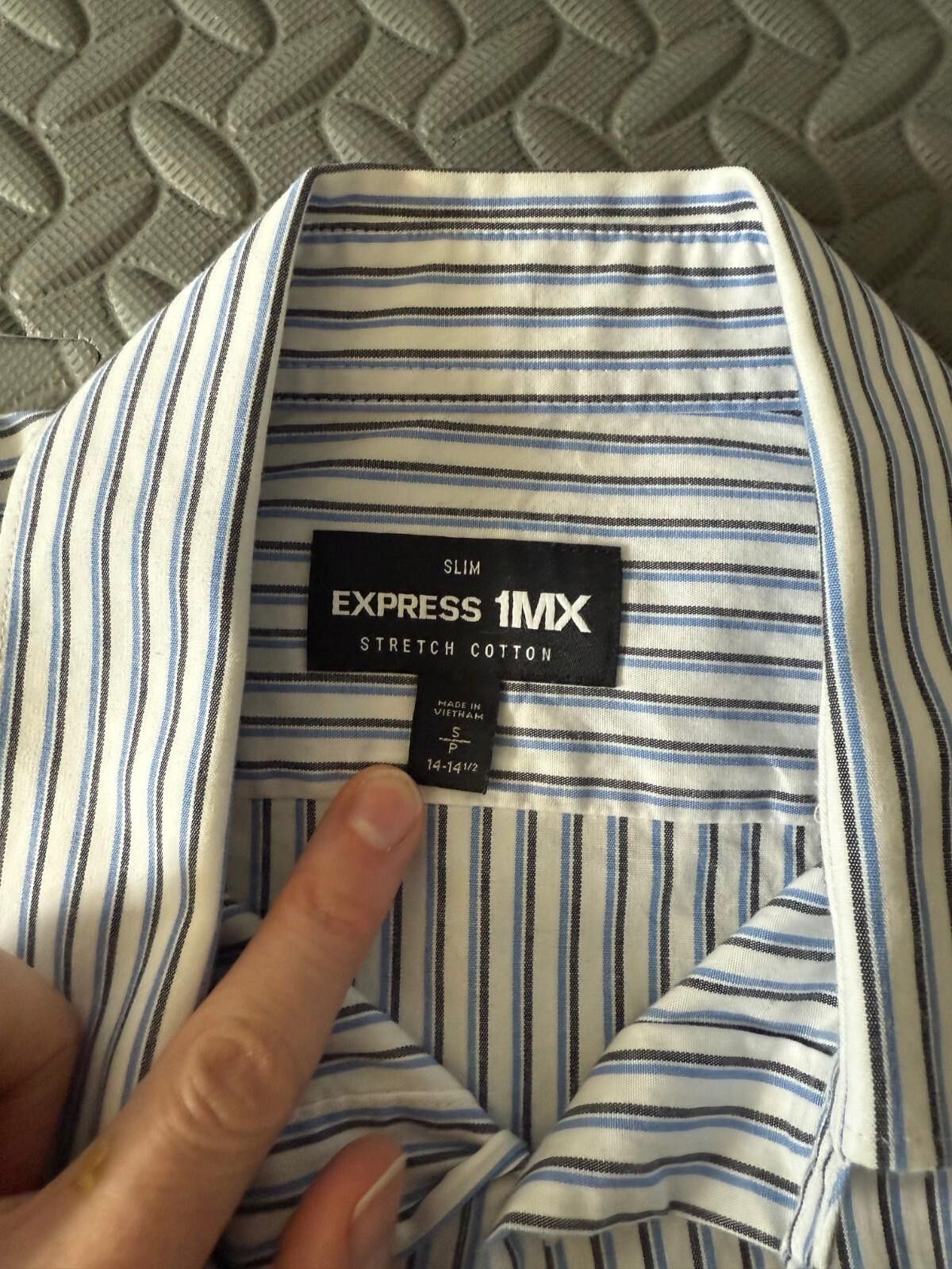 Express Express Shirt Men S Slim Fit Wrinkle Resistant Button-Up Size US S / EU 44-46 / 1 - 3 Thumbnail