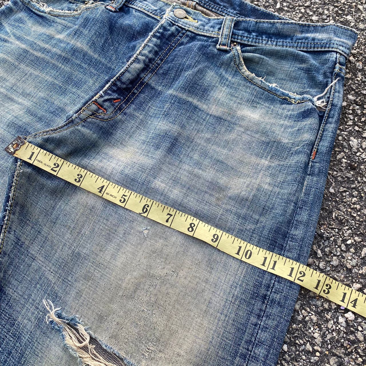 If Six Was Nine Vintage G Heart Limited Edition Distressed Denim Size US 34 / EU 50 - 6 Thumbnail