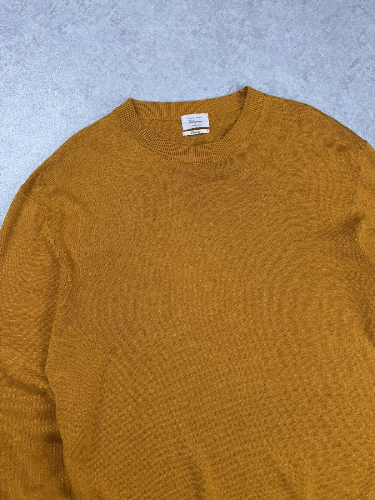 Daniele Fiesoli Daniele Fiesoli Crew Neck Sweater L Silk Linen Blend Mustard Size US L / EU 52-54 / 3 - 5 Thumbnail
