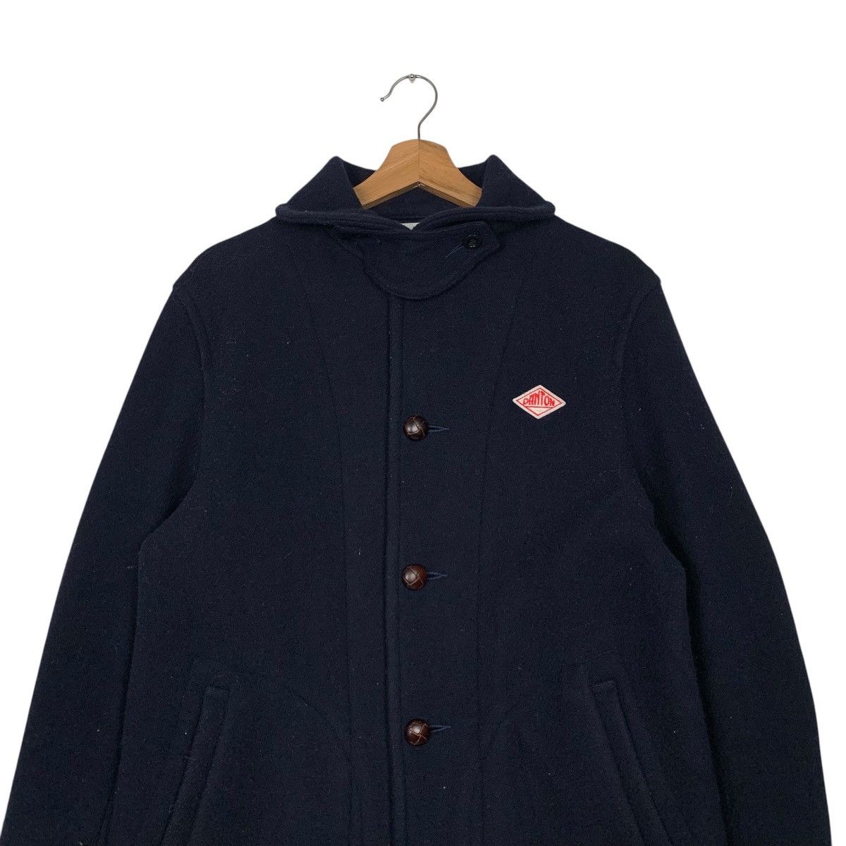 Danton DANTON Wool Navy Blue Overcoat jacket #2507-C113 Size US S / EU 44-46 / 1 - 2 Thumbnail
