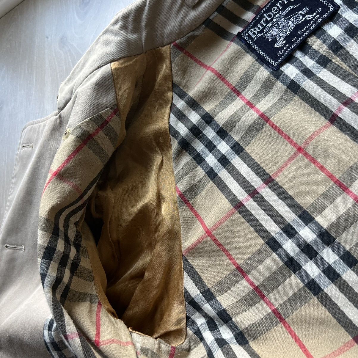 Burberry 80s 90s BurberryS Trench Coat Made in England Nova Check Size S / US 4 / IT 40 - 14 Thumbnail