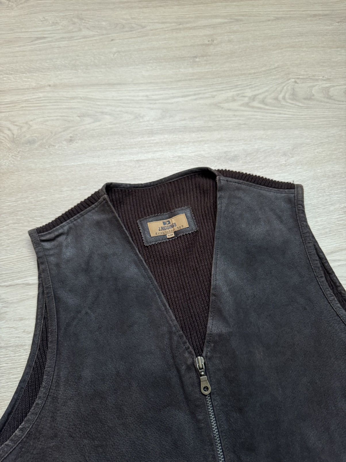 Genuine Leather Vintage 90’s J. Riggings Genuine Leather Cowboy Brown Vest Size US XL / EU 56 / 4 - 2 Thumbnail
