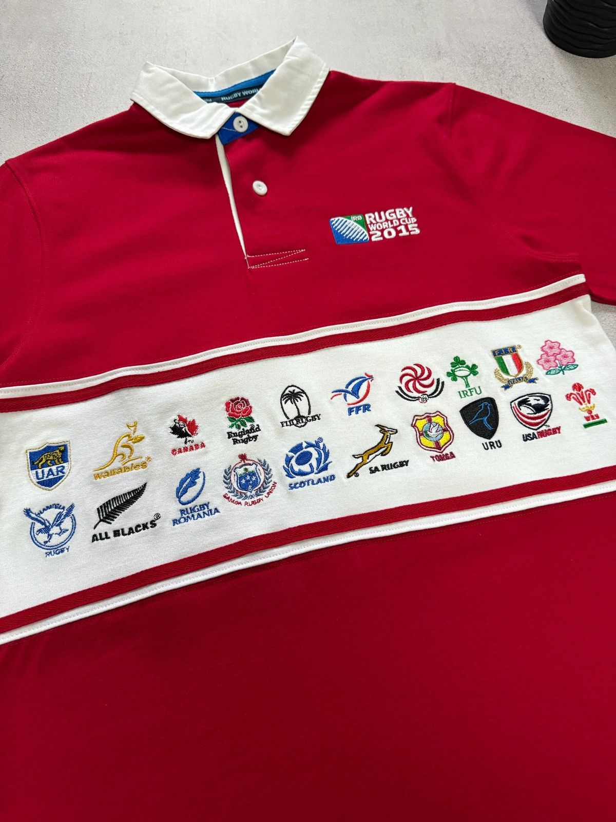 Vintage Vintage England Rugby World Cup 2015 All Teams Polo T Shirt Size US S / EU 44-46 / 1 - 4 Thumbnail