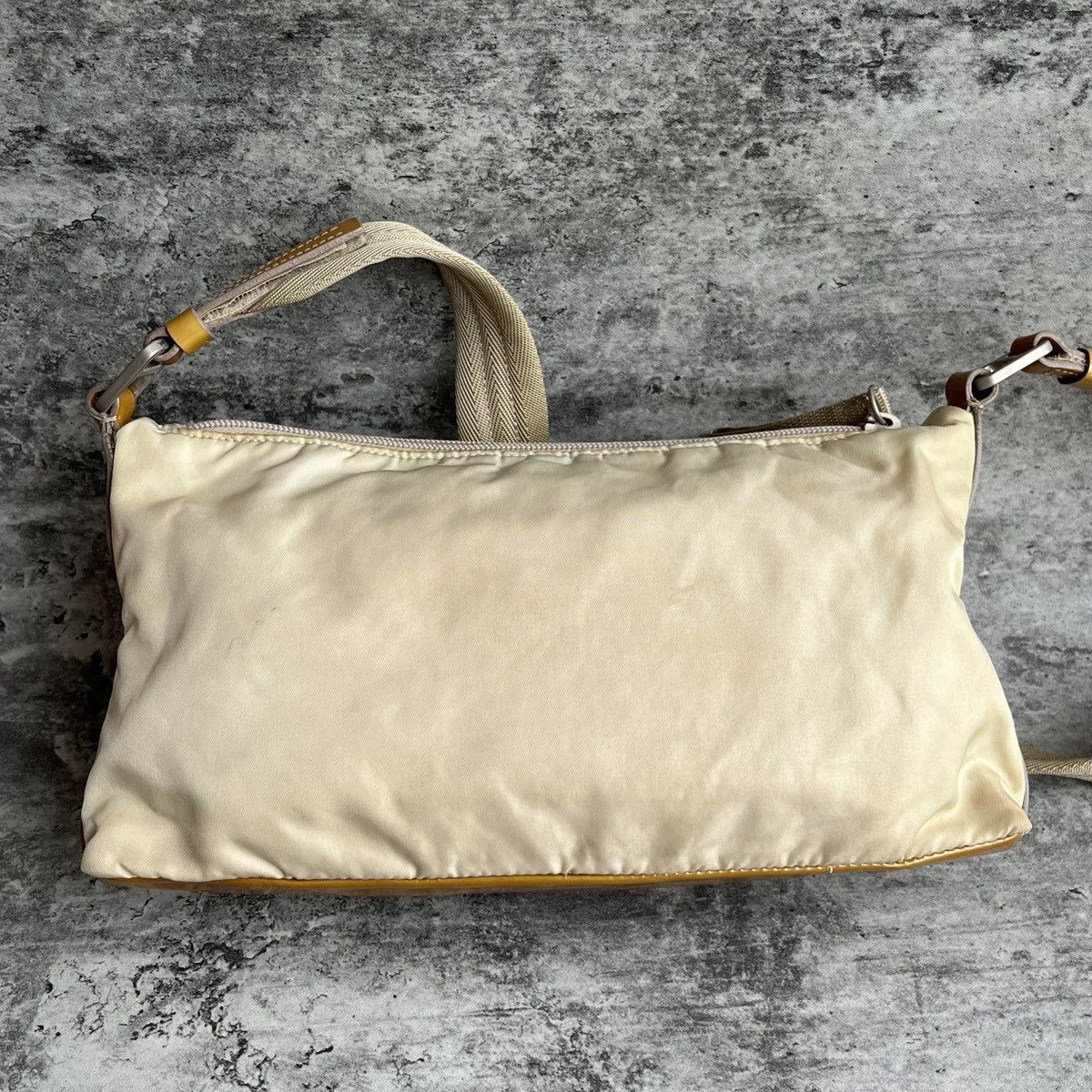 Prada Vintage Prada Tusseto Nastro Beige Shoulder Bag Size ONE SIZE - 12 Thumbnail