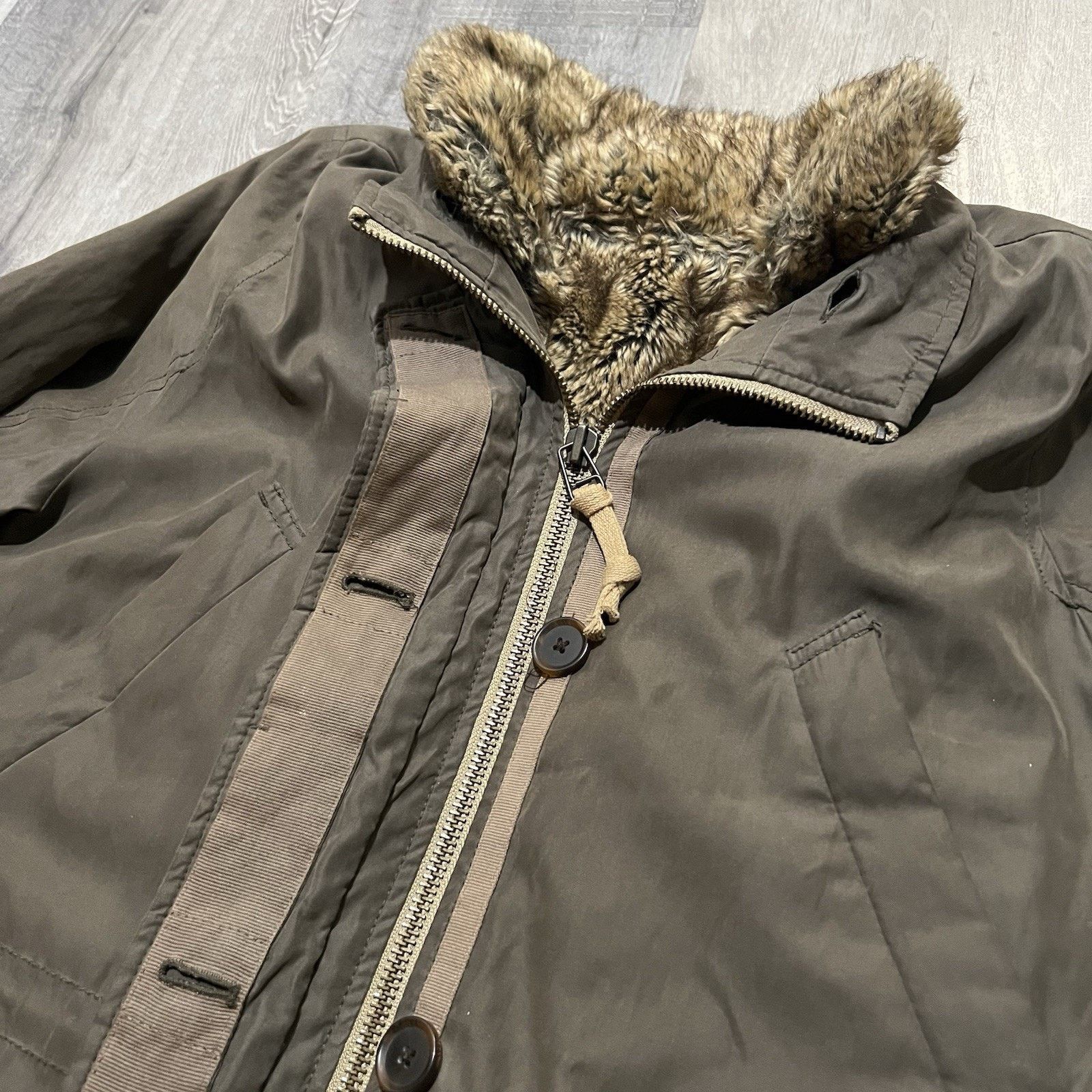 Abercrombie & Fitch Abercrombie And Fitch Green Fur Vest Military Coat Jacket Size L / US 10 / IT 46 - 5 Thumbnail
