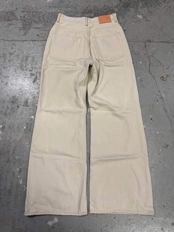Acne Studios FW2022 Acne Studios White Destroyed Baggy White Denim Jeans Size US 39 - 3 Thumbnail