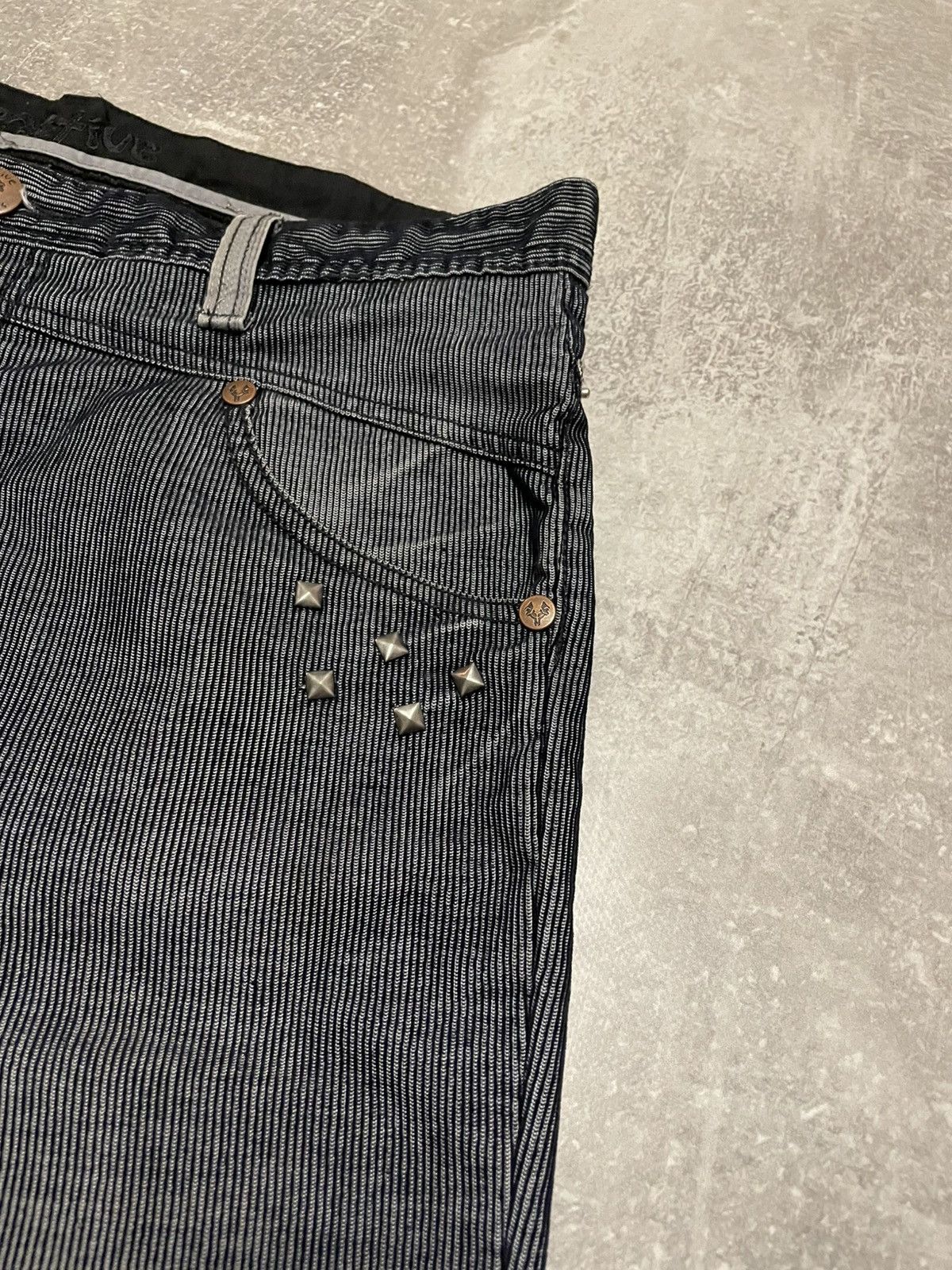 Affliction Vintage Reactive Avant Garde Studded Buggy Pants Y2K Size US 34 / EU 50 - 18 Thumbnail