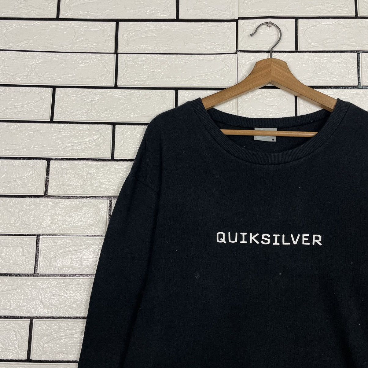 Quiksilver Quiksilver Big Logo Black Crewneck Sweatshirt Size US M / EU 48-50 / 2 - 6 Thumbnail