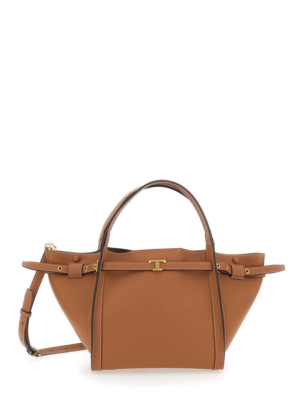 Tod's Medium Tote Bag 'T Timeless' with T Timeless Plaque on the Front and Adjustable and Removable Brown Leather Strap for Women Size ONE SIZE - 1 Thumbnail