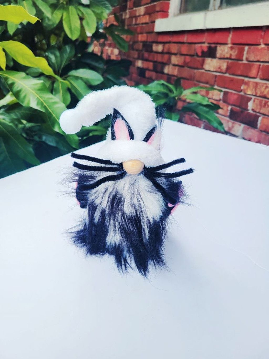 Handmade Spooky Whiskers – Halloween Cat Gnome | Black Shelf sitter Size ONE SIZE - 1 Thumbnail