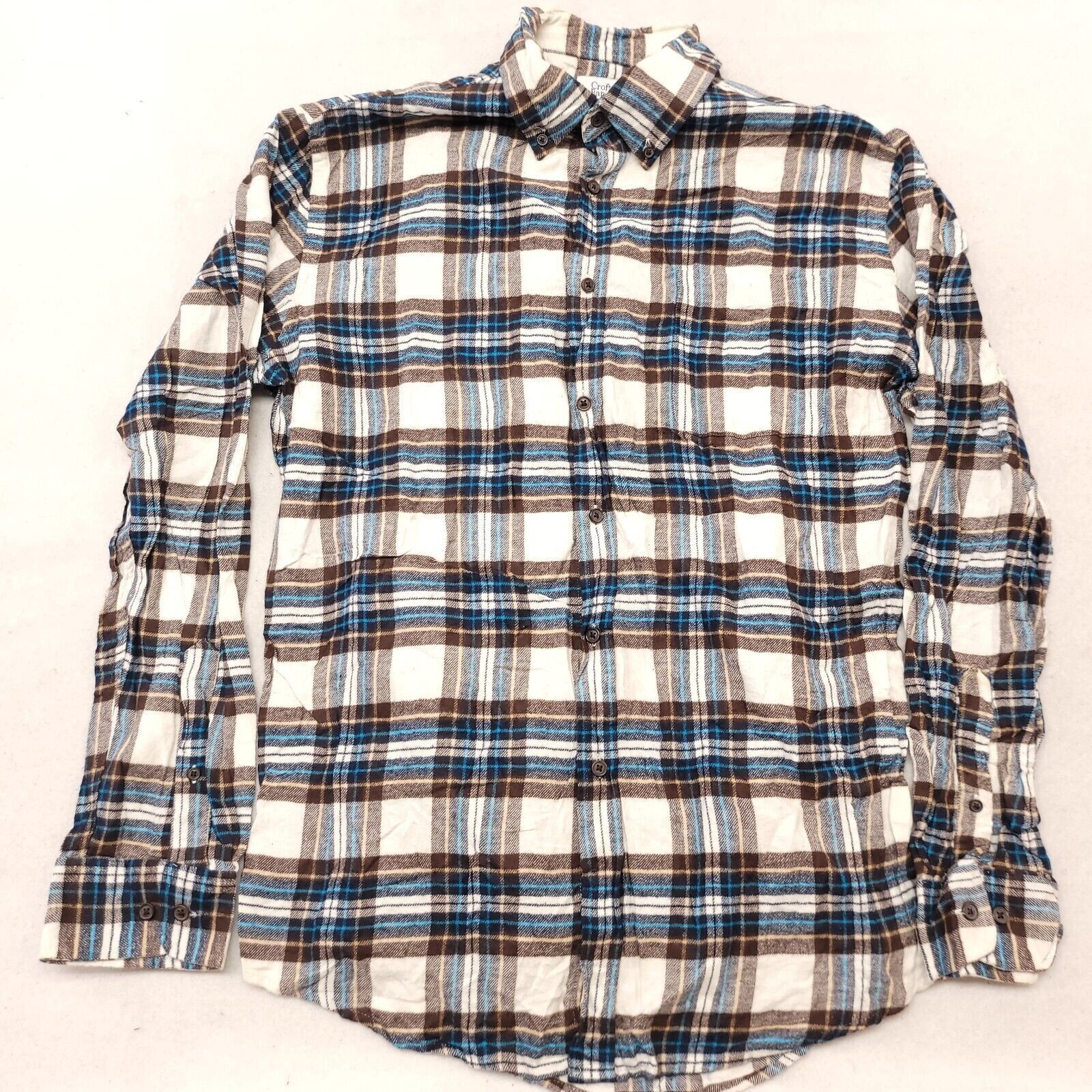 Croft & Barrow Croft & Barrow Tartan Flannel Button Shirt Mens Size L White Size US L / EU 52-54 / 3 - 2 Thumbnail