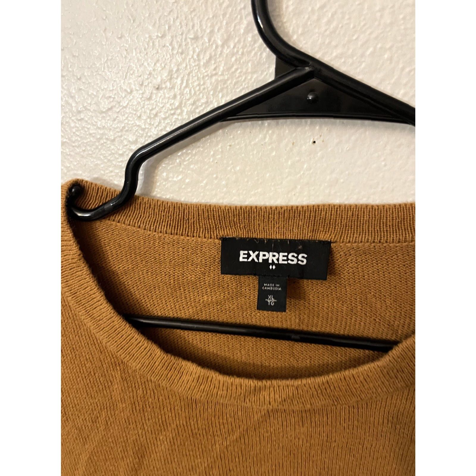 Express Express Sweater Men XL Pullover Crewneck Navy Colorblock Lightweight Multicolor Cotton Knit Cable-Knit Striped Logo Athletic? Size US XL / EU 56 / 4 - 2 Thumbnail