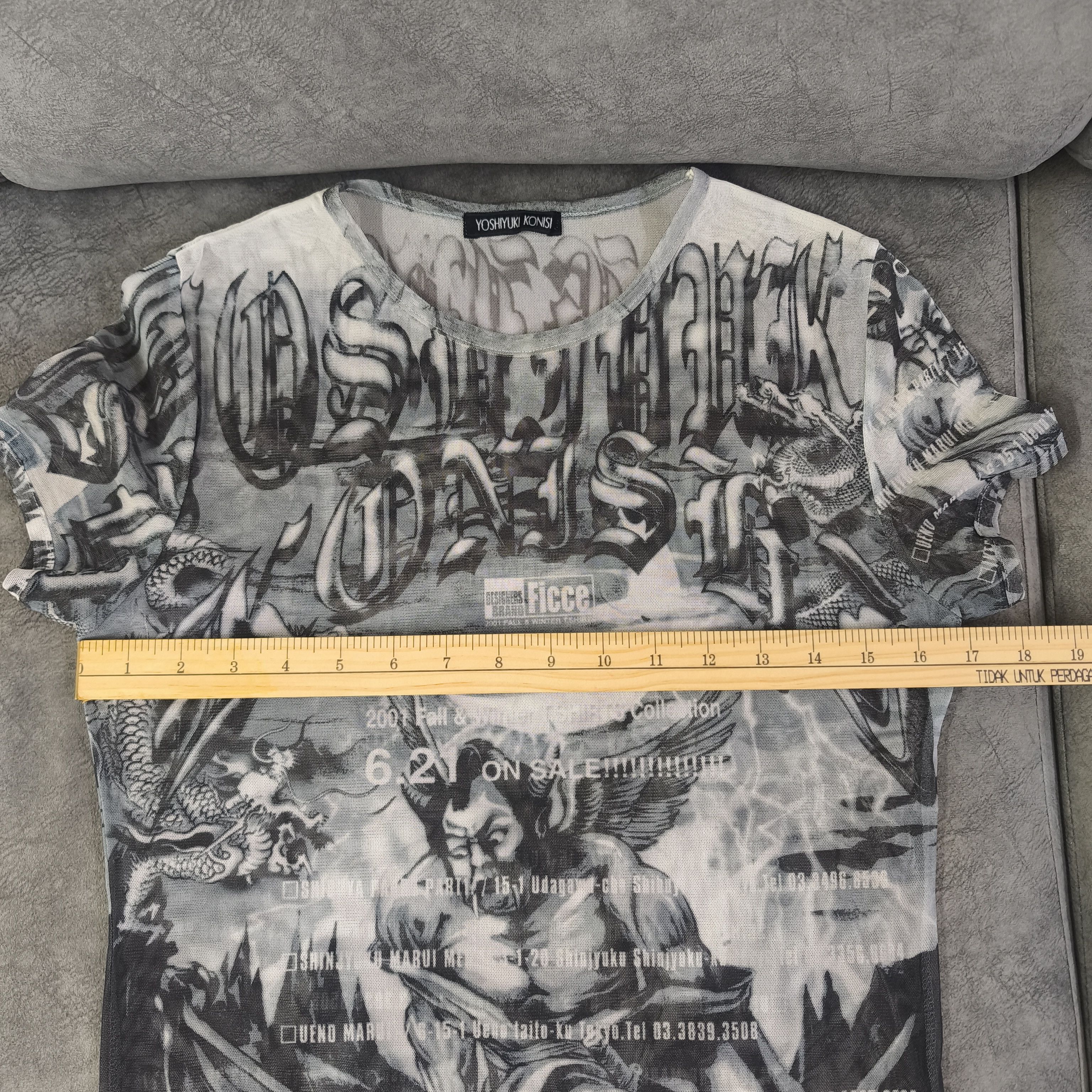 Japanese Brand Yoshiyuki Konishi AW01 Devil Dragon Gothic Tattoo Mesh Top Size US S / EU 44-46 / 1 - 7 Thumbnail