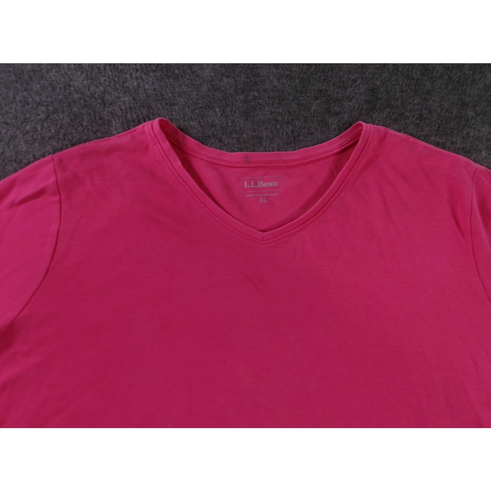 Vintage VINTAGE LL Bean Top Women XL Pink 100% Cotton V-Neck Long Sleeve T-Shirt Casual Office Basic Classic Preppy All Seasons Mens Womens Boys Girls Size XL / US 12-14 / IT 48-50 - 2 Thumbnail