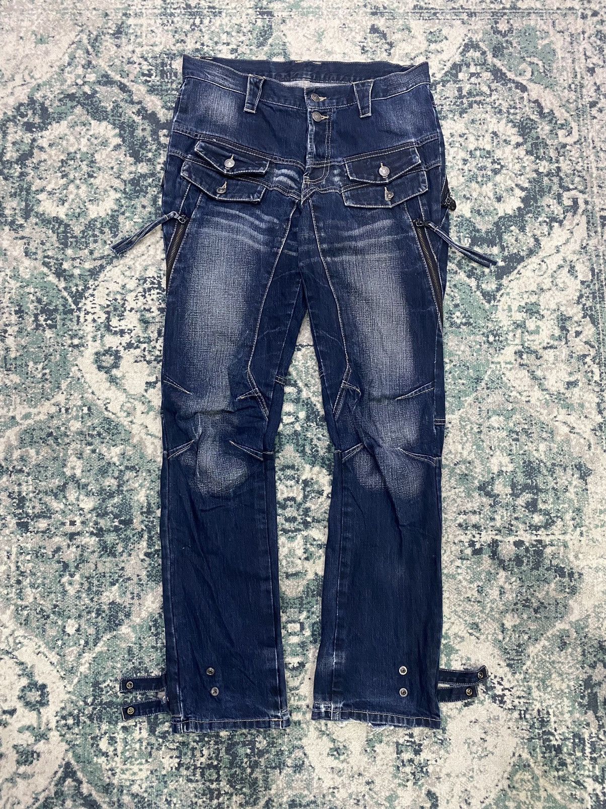 PPFM PPFM Multizipper Double Pocket Tactical Bondage Denim Pant Size US 32 / EU 48 - 2 Thumbnail