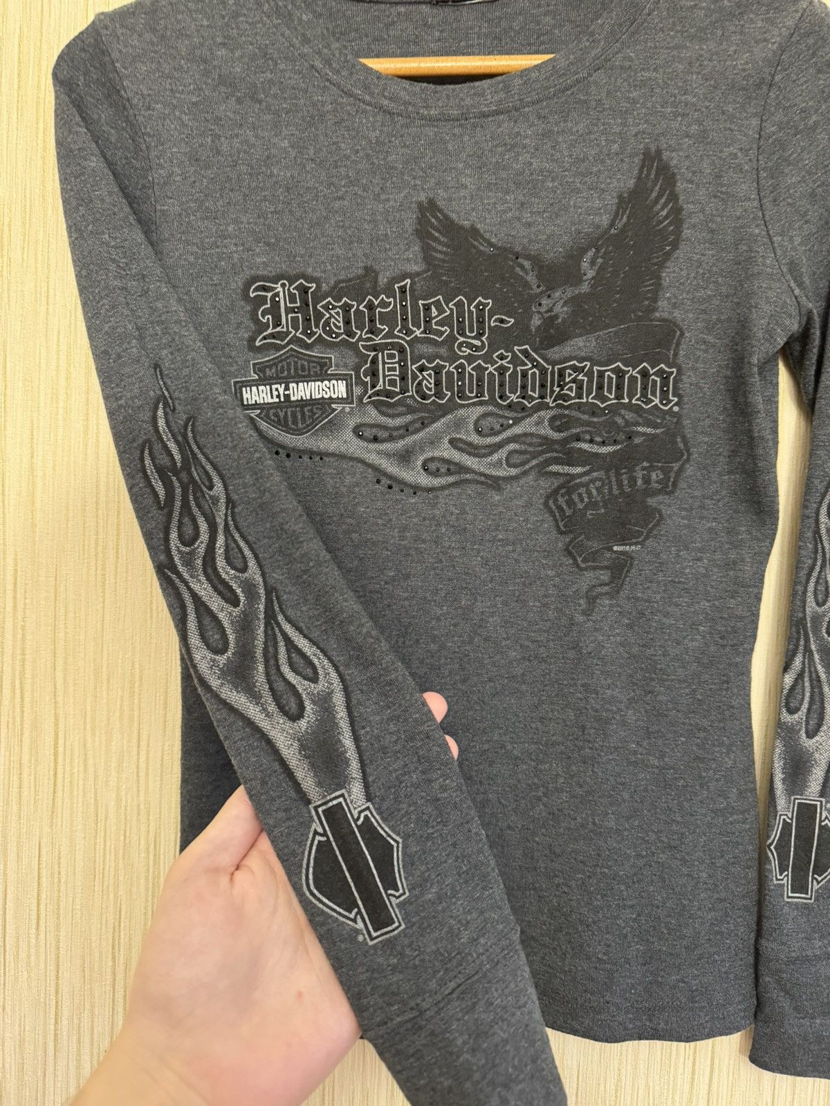Harley Davidson Vintage Harley Davidson Y2K flames long sleeve tee Size M / US 6-8 / IT 42-44 - 5 Thumbnail
