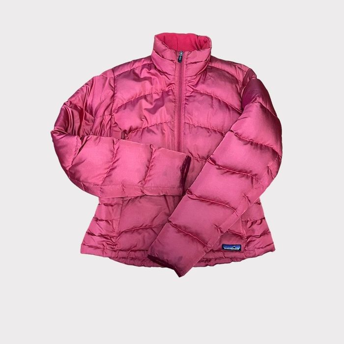 Patagonia Patagonia Down Puffer Jacket Women Medium Red High Mock Full