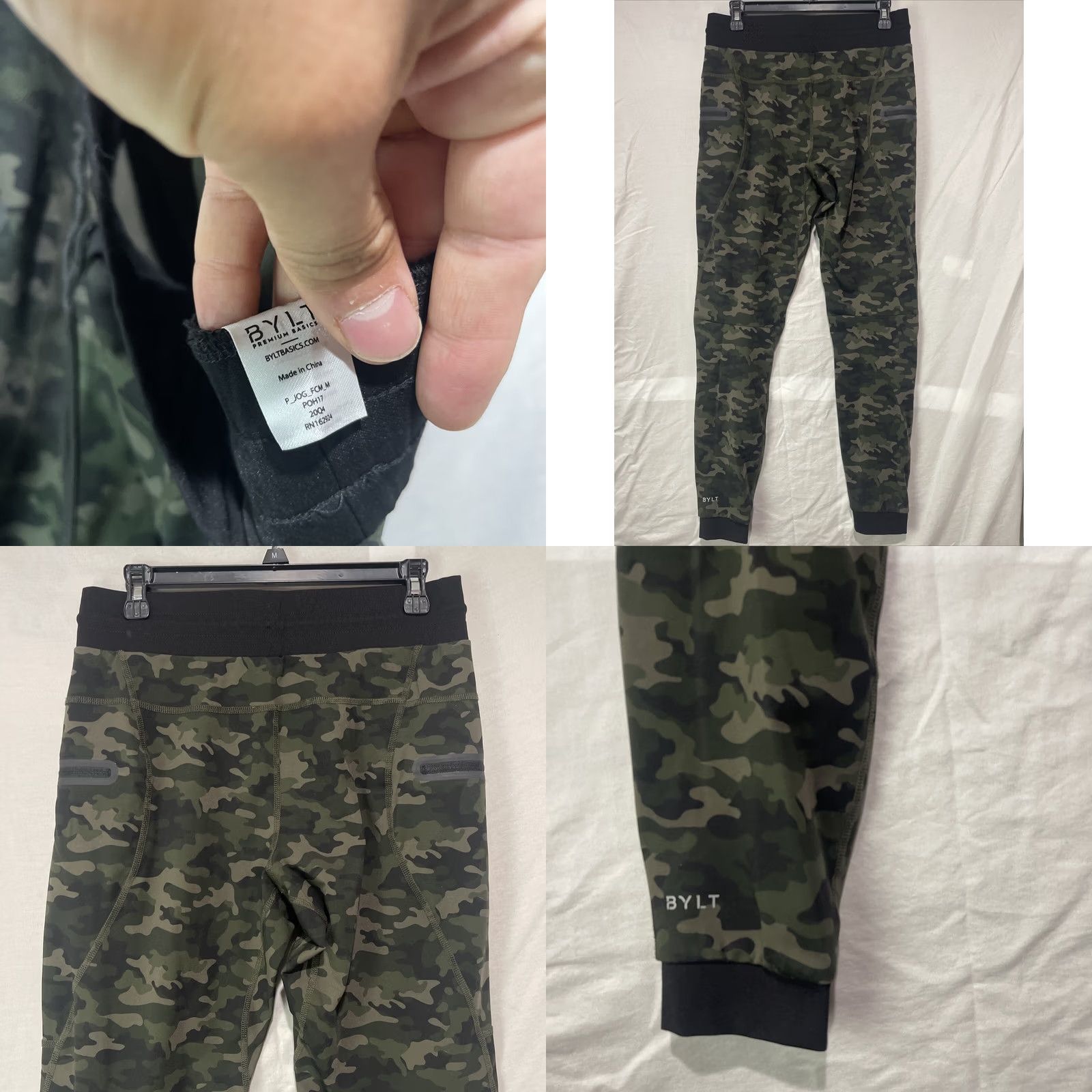 Vintage Bylt Elite Jogger Pants Mens Medium Green Camouflage Pockets Zip Pockets Gym Performance Athletic Trouser Style: Jogger Size US 31 - 8 Thumbnail