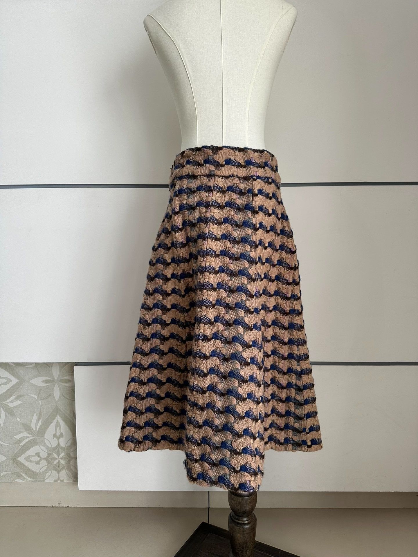 Dries Van Noten DRIES VAN NOTEN 04FW Geometric Weave Skirt| Size 28" / US 6 / IT 42 - 7 Thumbnail