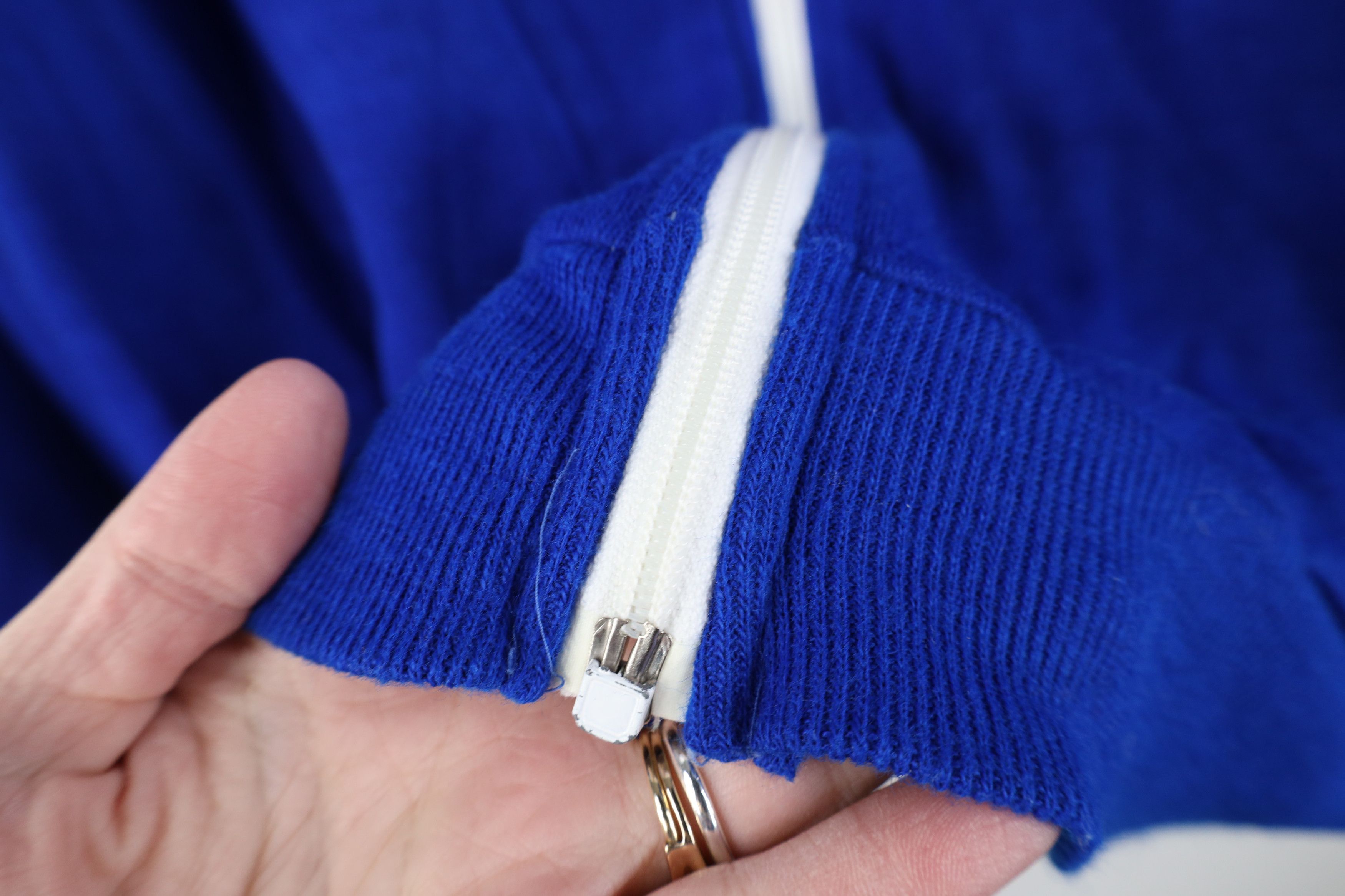 Vintage Vintage 70s Streetwear Warm Up Soccer Track Jacket Blue USA Size US L / EU 52-54 / 3 - 9 Thumbnail