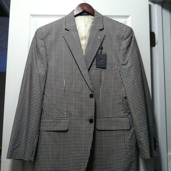 Club Room CLUB ROOM MEN'S NEW 100%COTTON SPORT JACKET BLAZER SIZE: 42R Size 42R - 5 Thumbnail