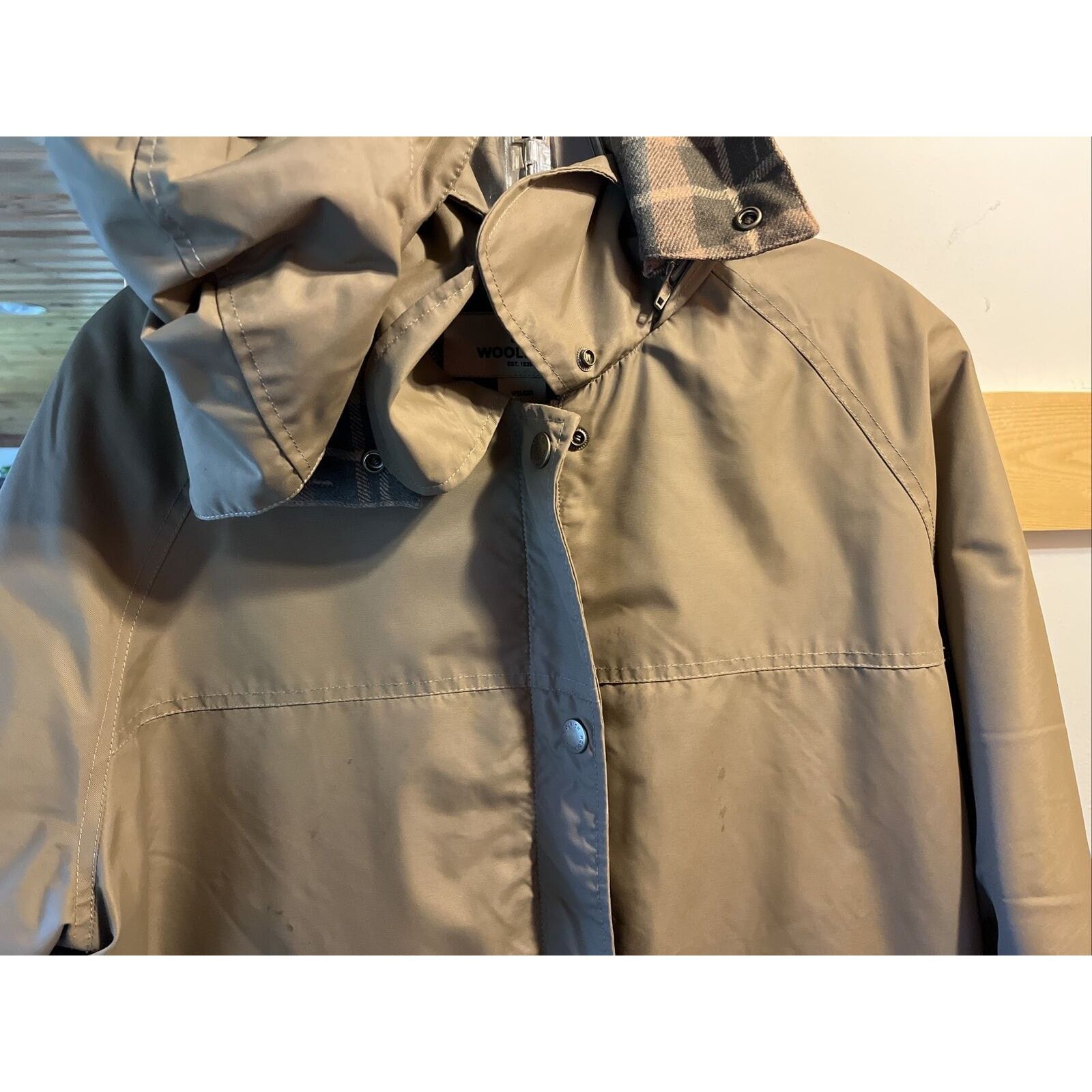 Woolrich Woolen Mills Woolrich Women L Brown Long Sleeve Full Zip Wool Line Jacket Size L / US 10 / IT 46 - 11 Thumbnail