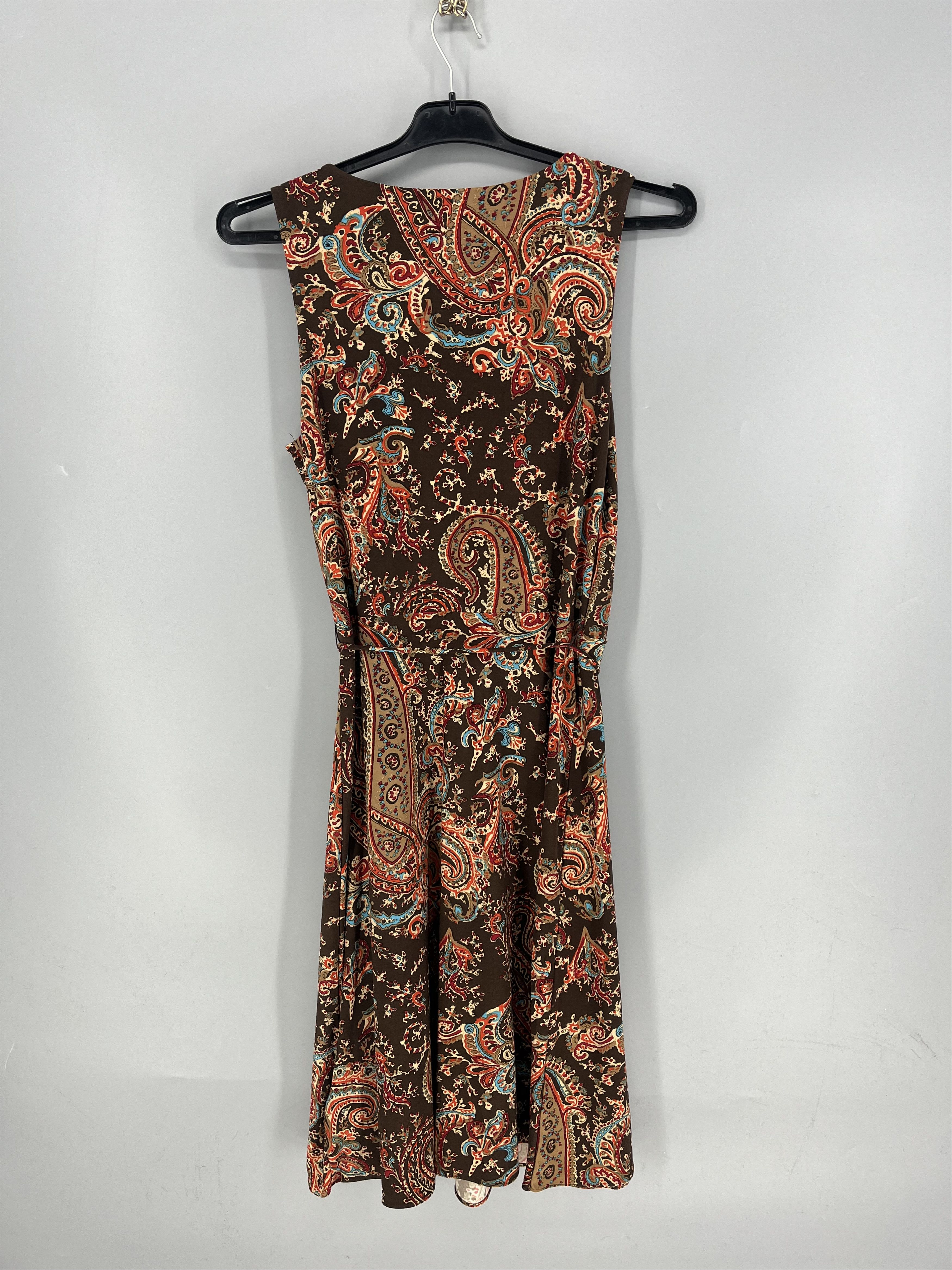 Polo Ralph Lauren Ralph Lauren Sleeveless Wrap Dress Womens S Brown Orange Size S / US 4 / IT 40 - 14 Thumbnail