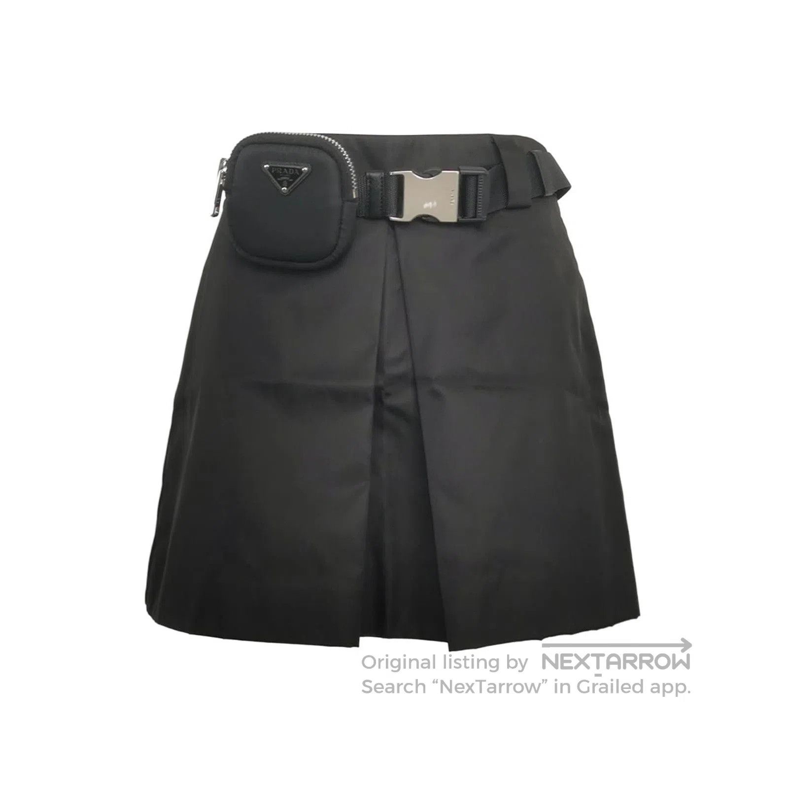 Prada Prada Black Utility Skirt with Triangle Logo . Size 35" - 1 Thumbnail