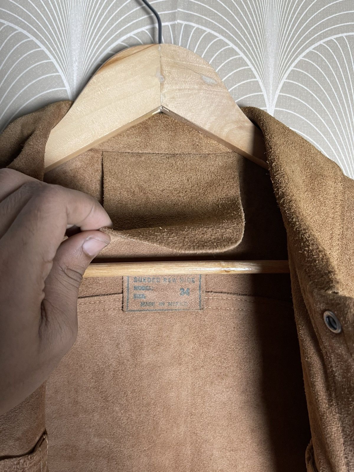 Genuine Leather × Homemade × Vintage 70s SUEDE RAWHIDE LEATHER BIKER JACKET Size US S / EU 44-46 / 1 - 19 Thumbnail