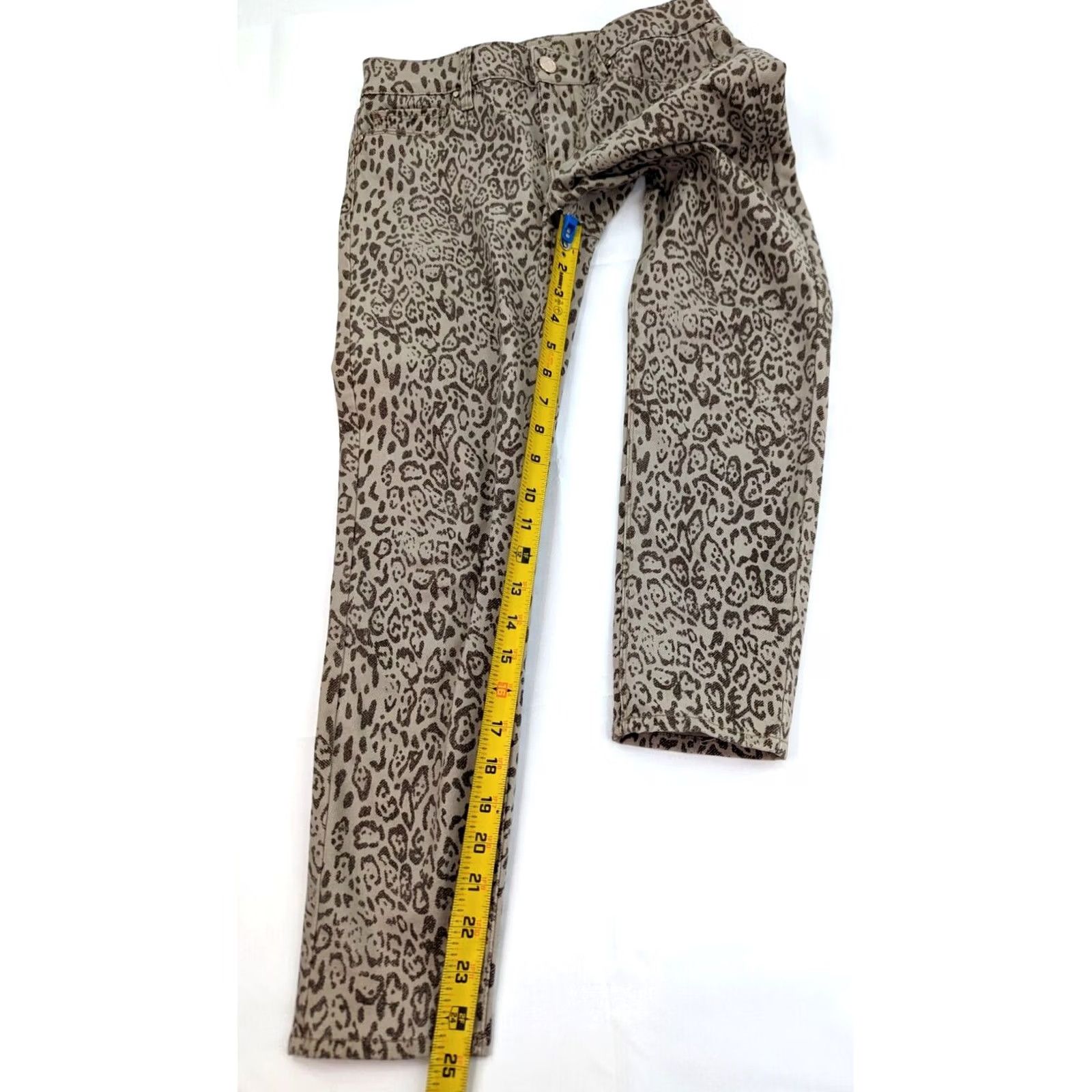 White House Black Market White House Black Market Pants Women 2 Skinny Ankle Leopard Print Multicolor Crop Crop Jeans 28x25 WW Royalty? Size 26" / US 2 / IT 38 - 3 Thumbnail