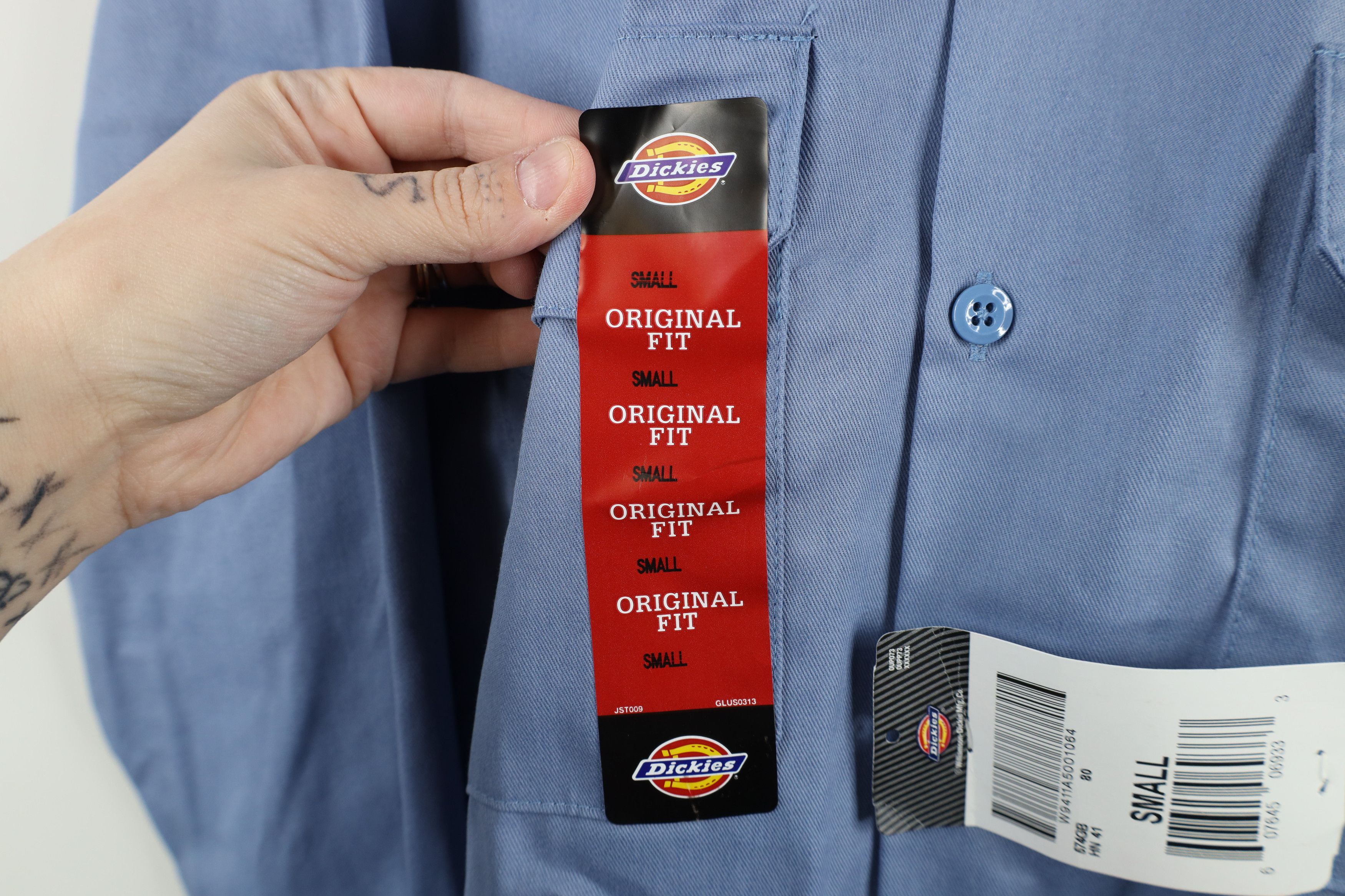 Dickies × Vintage Deadstock Vintage Y2K Dickies Workwear Button Shirt Blue Size US S / EU 44-46 / 1 - 6 Thumbnail