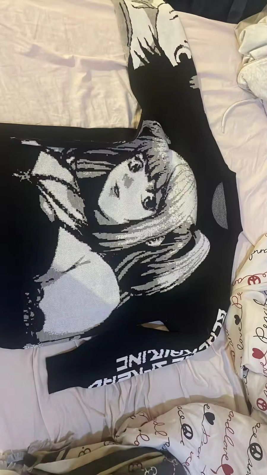 Japanese Brand Anime-Inspired Graphic Knit Sweater (Unbranded) Size US XXL / EU 58 / 5 - 4 Thumbnail