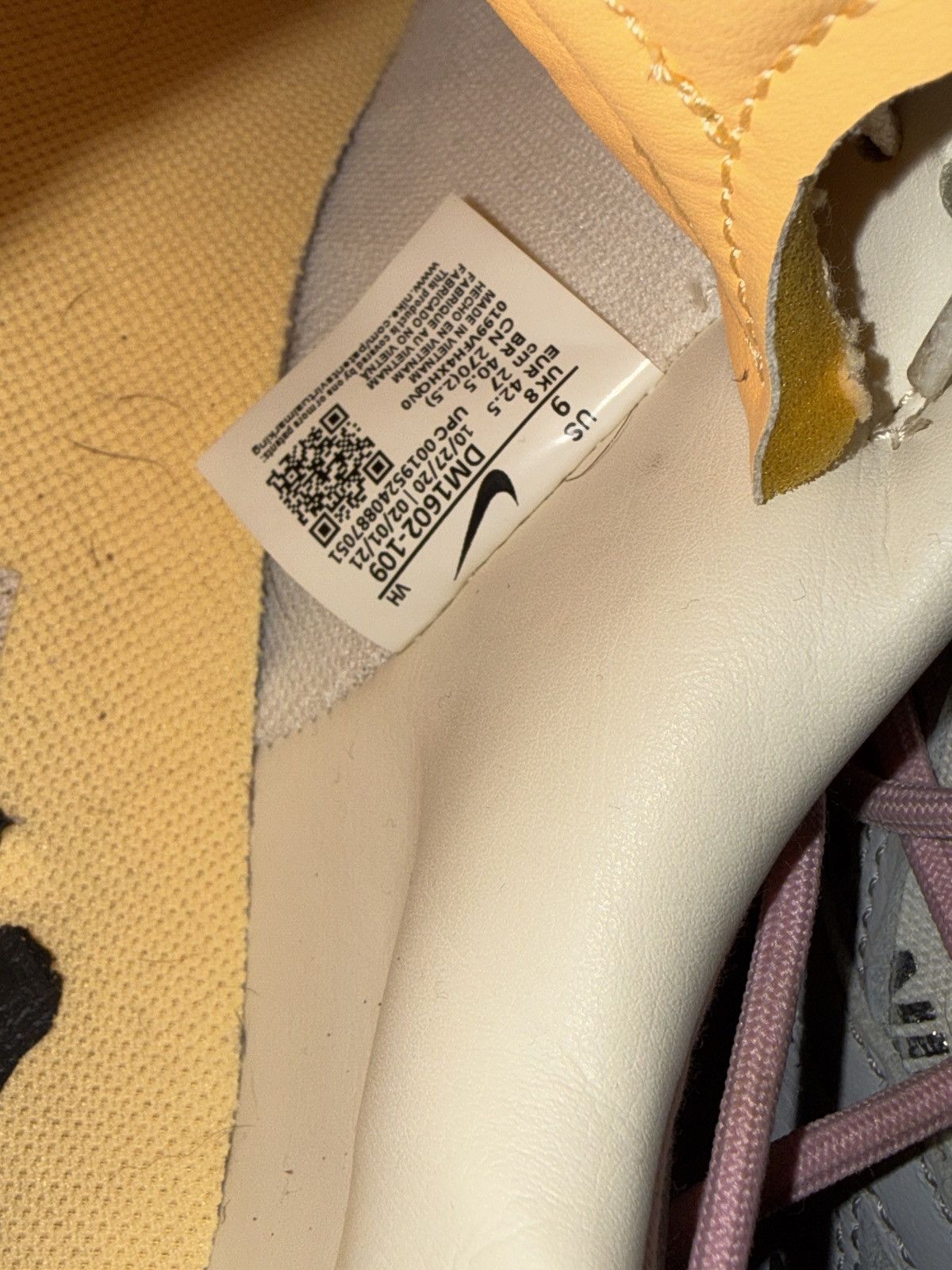 Nike × Off-White Nike Dunk Low ‘ Off - White lot 9 ’ Size US 9 / EU 42 - 4 Thumbnail