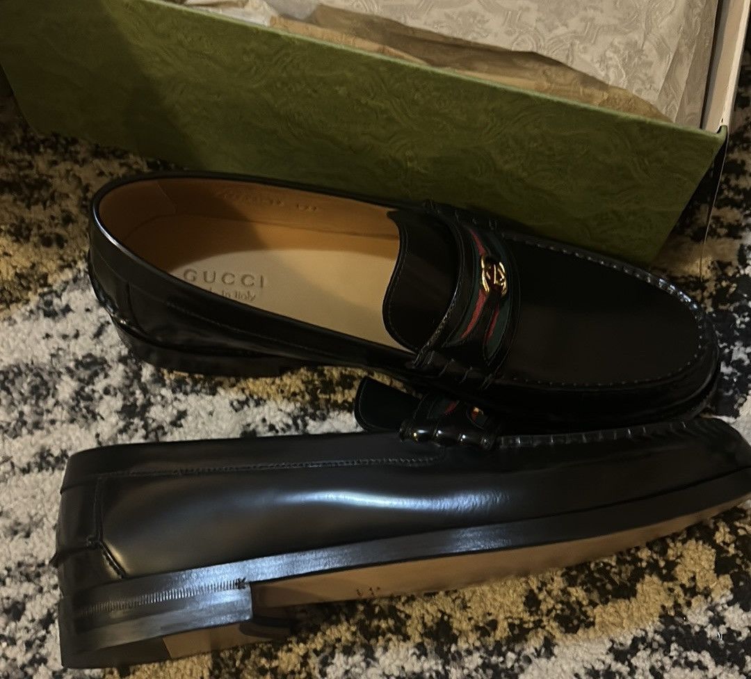 Gucci Gucci Kaveh Loafer Black Green Red Size US 13 / EU 46 - 4 Thumbnail