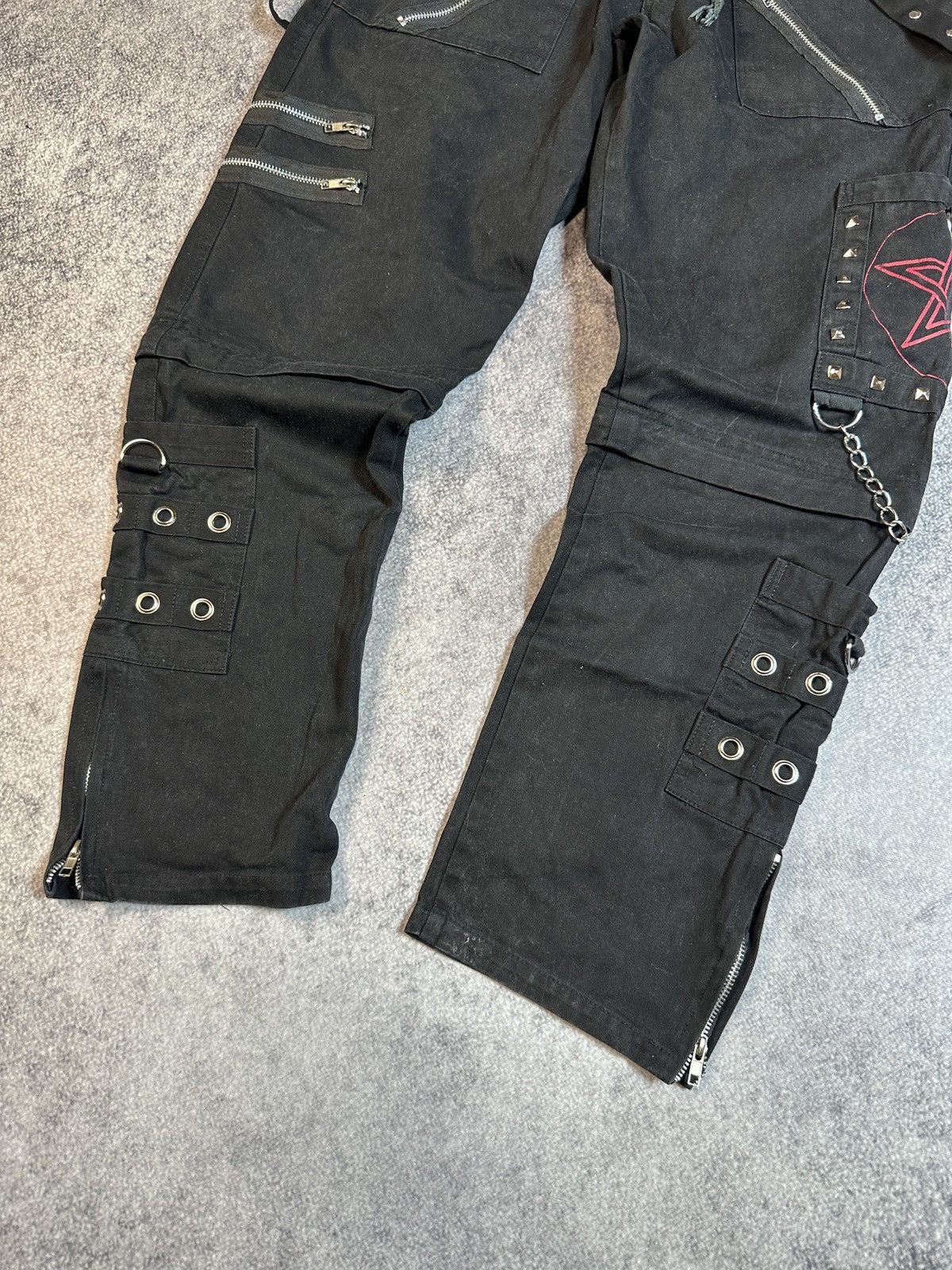 Other Y2K Alt Cargo Black Pants Streetwear Style Tripp USA Rare S Size US 31 - 2 Thumbnail