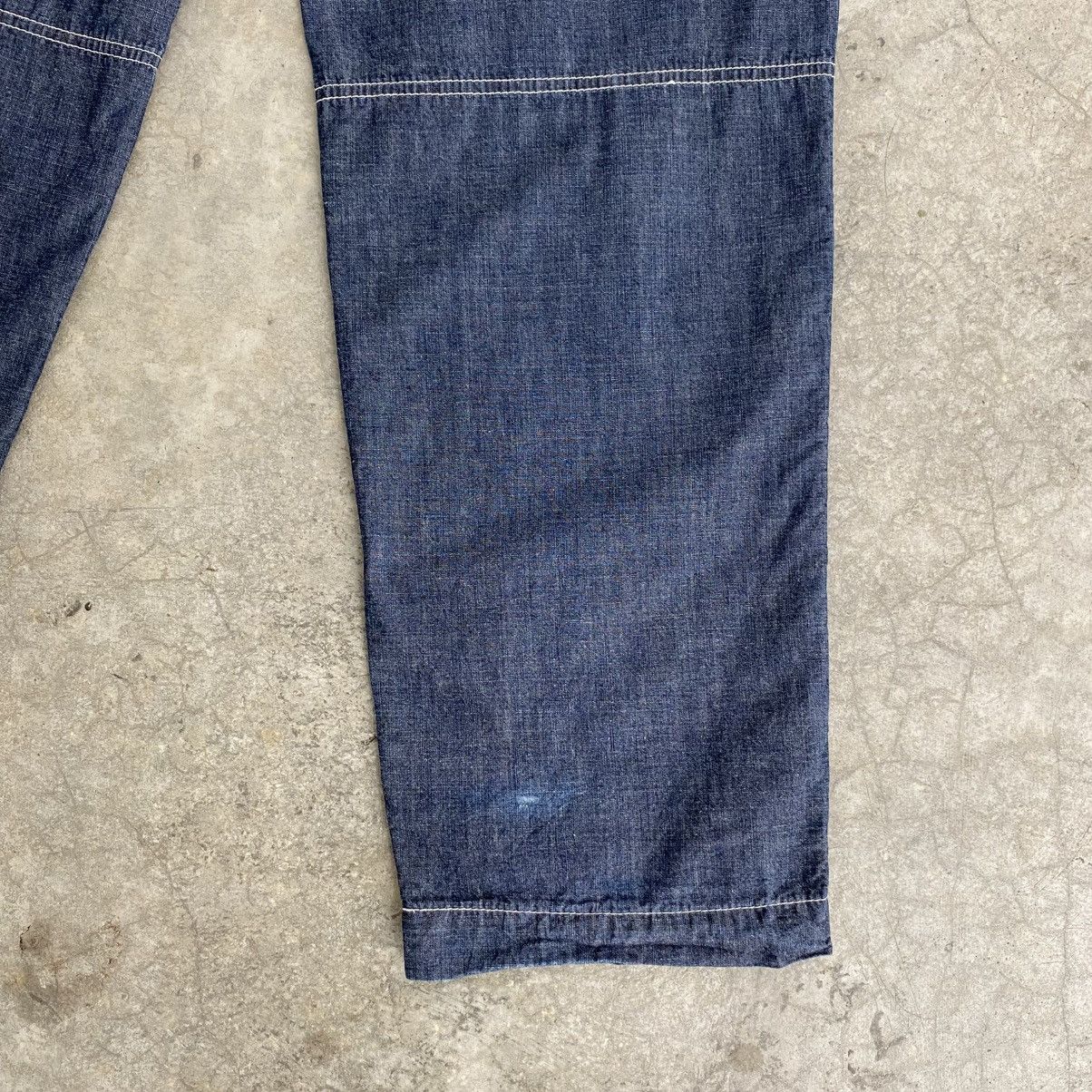 Comme des Garcons Homme SS09 CdGH Lined Panelled Light Weight Wide Denim Jeans Size US 34 / EU 50 - 12 Thumbnail