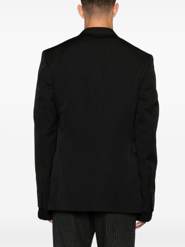 Yohji Yamamoto Yohji Yamamoto single-breasted wool blazer Size 40L - 4 Thumbnail