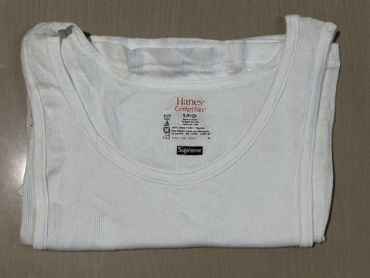 Supreme Supreme Hanes Tank Top ( Only One) White Size US S / EU 44-46 / 1 - 1 Thumbnail