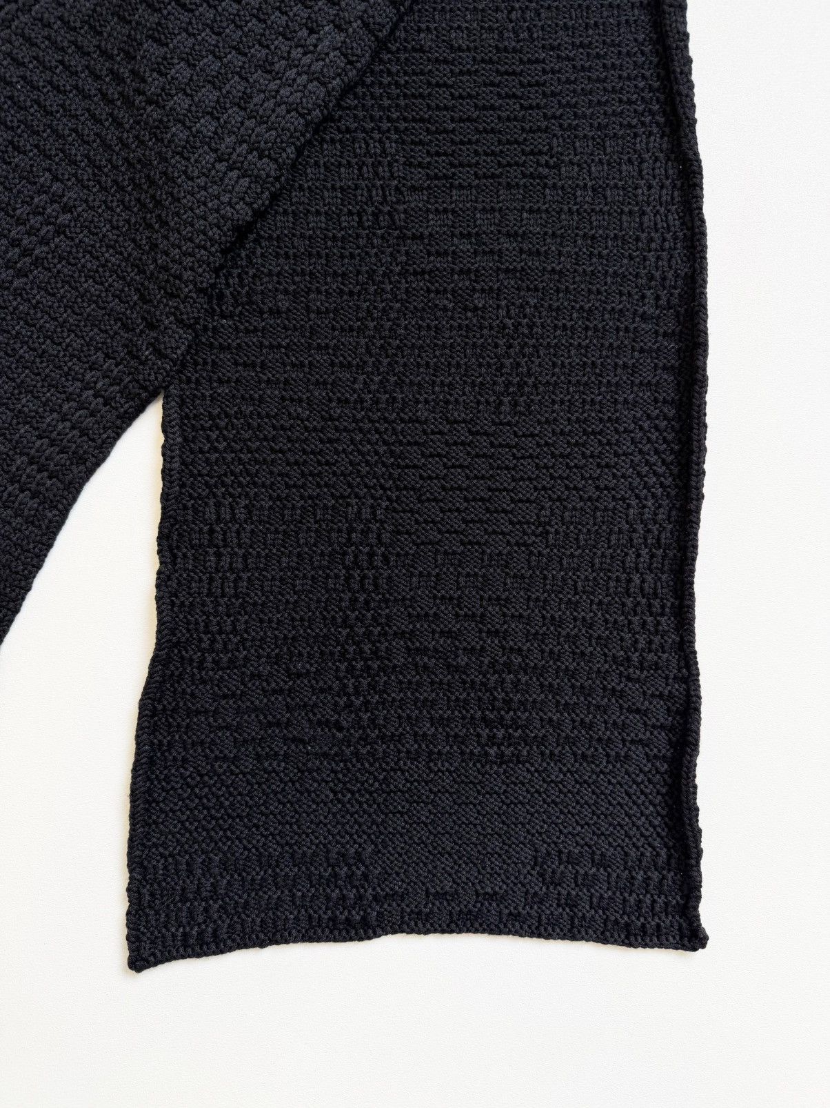 Maison Margiela Late 2000s Textured Checkerboard Wool Scarf Size ONE SIZE - 4 Thumbnail