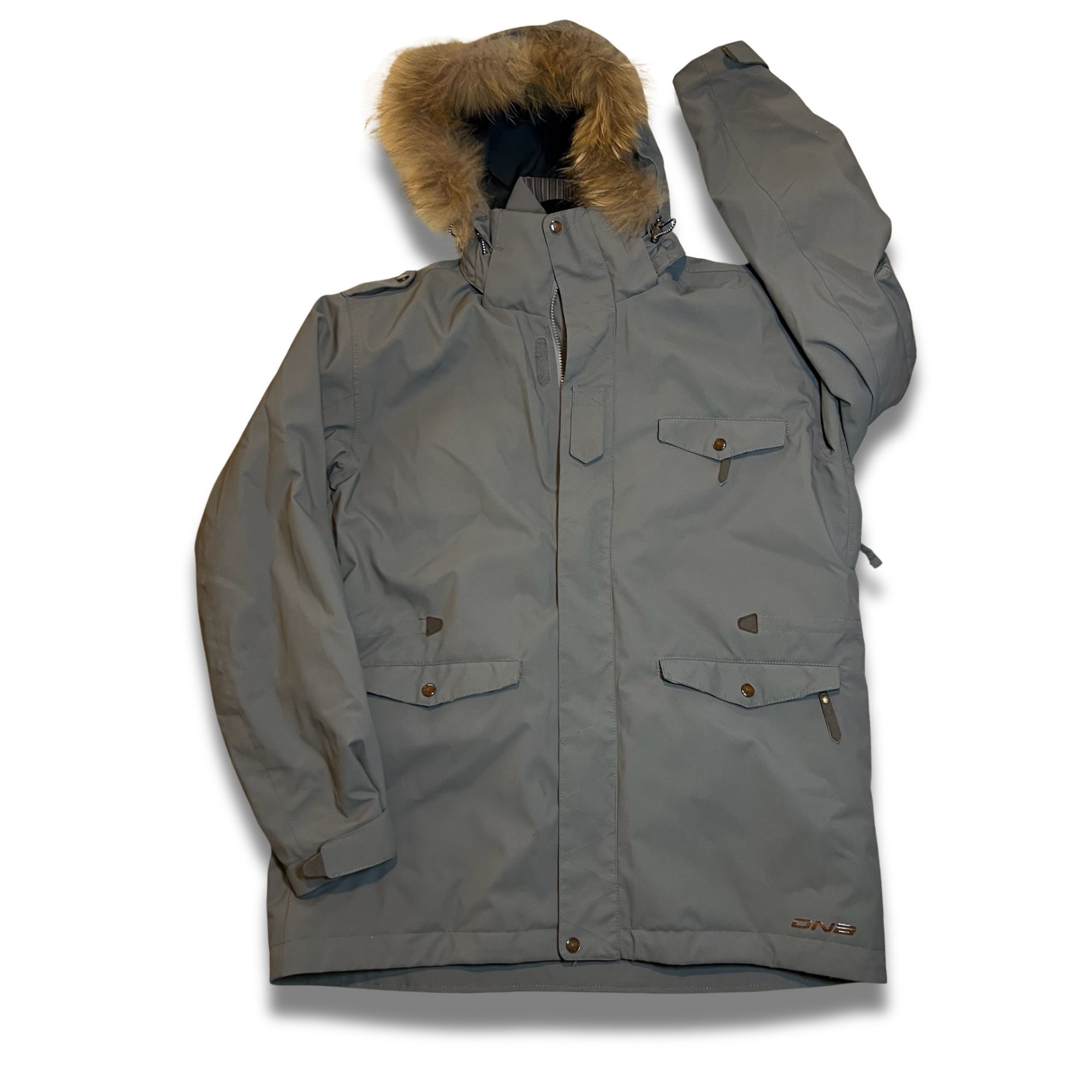 DNA DNA All Terrain Ski Jacket XL Gray W/ Faux Fur Hood Adjustab Size US XL / EU 56 / 4 - 2 Thumbnail
